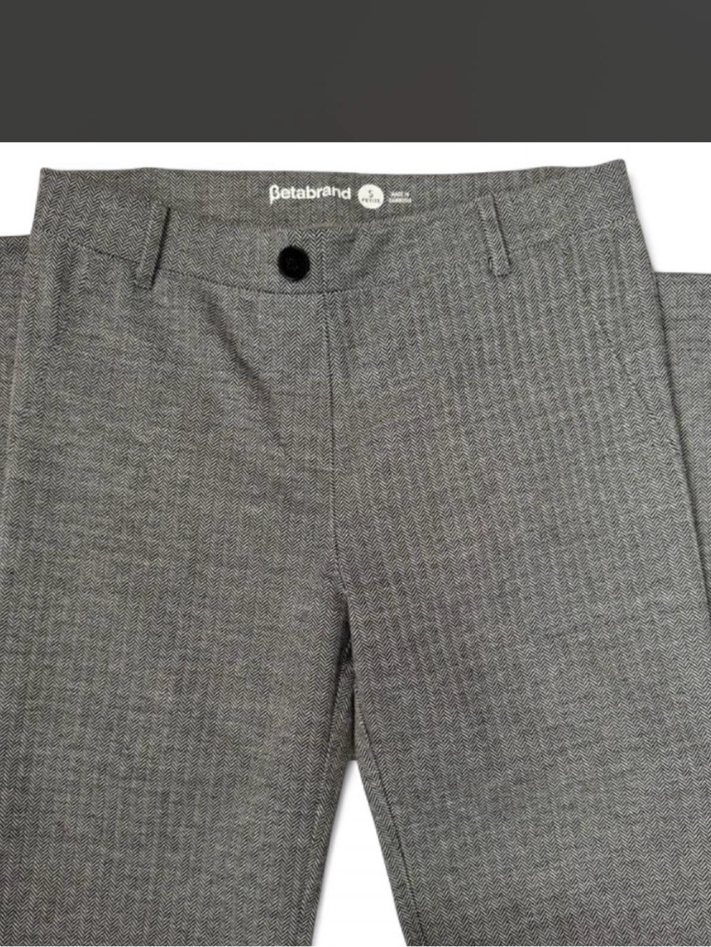 Betabrand Gray Straight-Leg Dress Pants